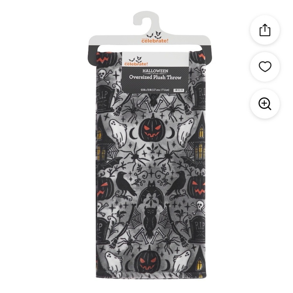 🎃 CELEBRATE HALLOWEEN 👻 OVERSIZED FUZZY SOFT PLUSH THROW 50x70 LARGE BLANKET